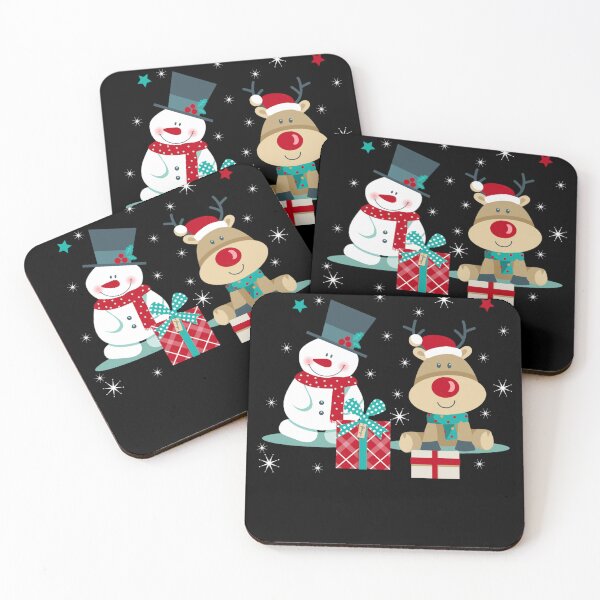 Item preview, Christmas season with snowman and deer designed and sold by CupidsGarreau83.