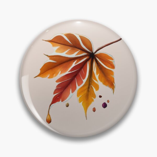 Item preview, Auburn Allure: Autumn aquarell Chestnut Leaf Cutout designed and sold by EmeraldeaDesign.