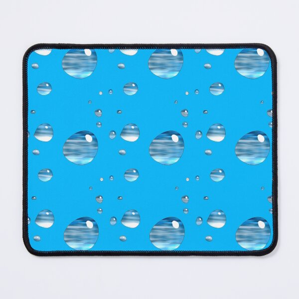 Item preview, Water Droplets on Blue Background Laptop Sticker by Zeesdesign on Redbubble designed and sold by ZEESDESIGN.