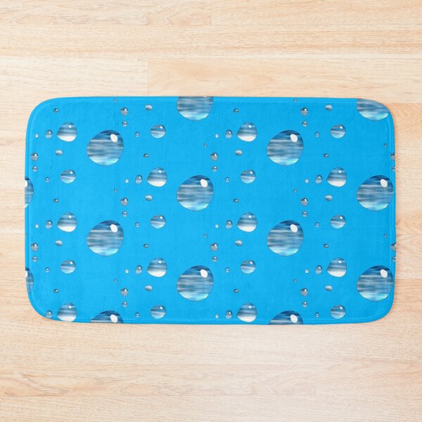 Item preview, Water Droplets on Blue Background Laptop Sticker by Zeesdesign on Redbubble designed and sold by ZEESDESIGN.