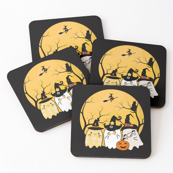 Item preview, Happy ghosts on a Halloween party designed and sold by -justb-.