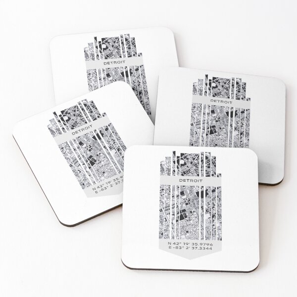 Item preview, AMERICA Detroit, MI - Latitude/Longitude designed and sold by ALLesROUNDER.