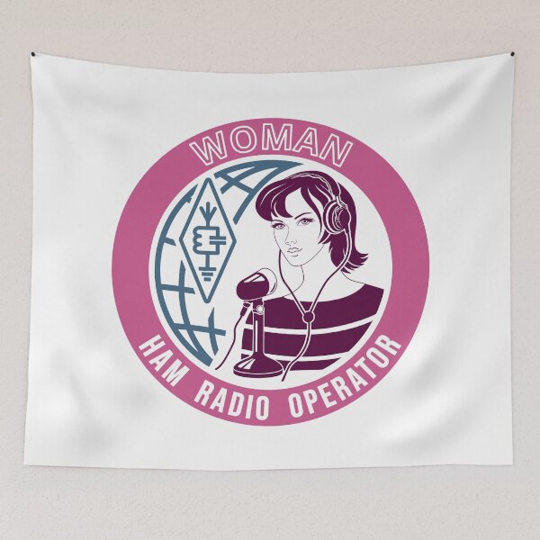 Item preview, Woman HAM Radio Operator - cicrcle three colors var-1 designed and sold by tuzlay.