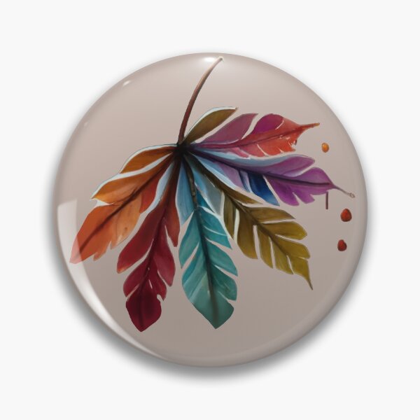 Item preview, Earthy Mosaic: Watercolor Chestnut Leaf Cutout designed and sold by EmeraldeaDesign.