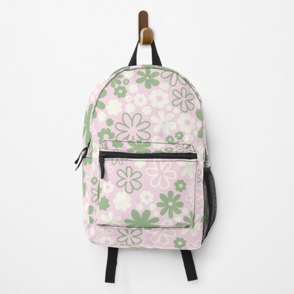 Item preview, GREEN AND PINK BOHO PREPPY FLOWERS designed and sold by blomastudios.