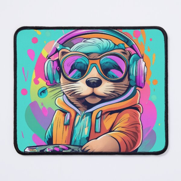 Item preview, DJ Otter cute kawaii animal 90s designed and sold by Sara-Design2.