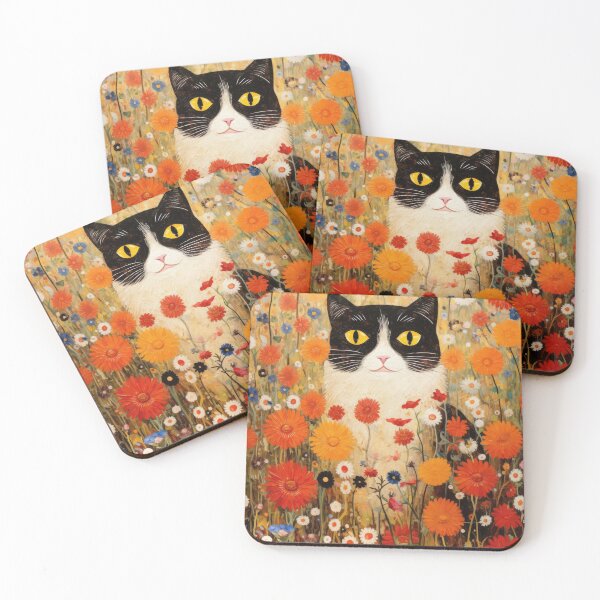 Item preview, Gustav Klimt Style Cat in flowers designed and sold by VisionDuke.