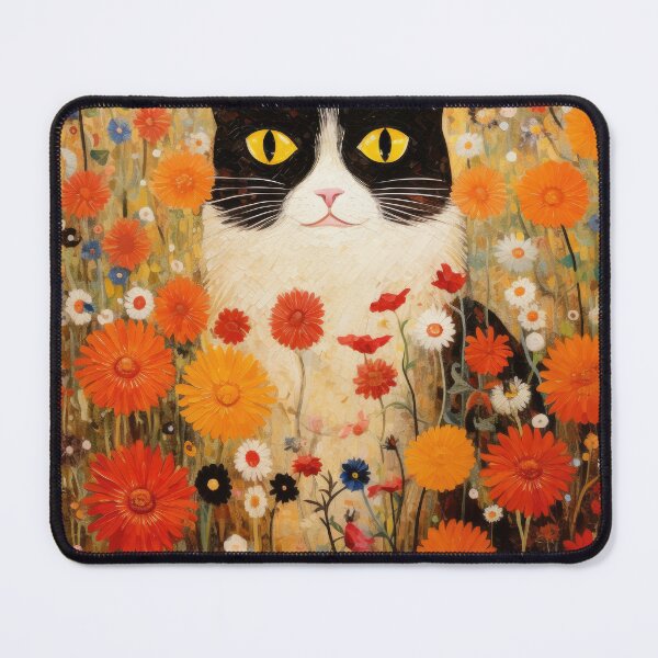 Item preview, Gustav Klimt Style Cat in flowers designed and sold by VisionDuke.
