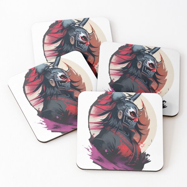 Item preview, Ronin wearing oni mask designed and sold by MoonRag.