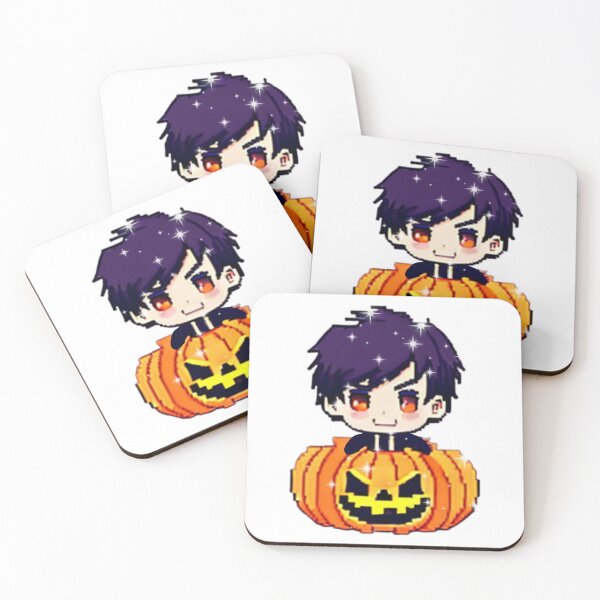 Item preview, Pixel Art :Halloween - Anime Boy in Pumpkin designed and sold by HappySparks.