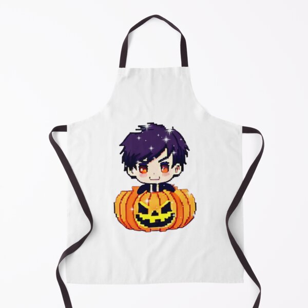 Item preview, Pixel Art :Halloween - Anime Boy in Pumpkin designed and sold by HappySparks.
