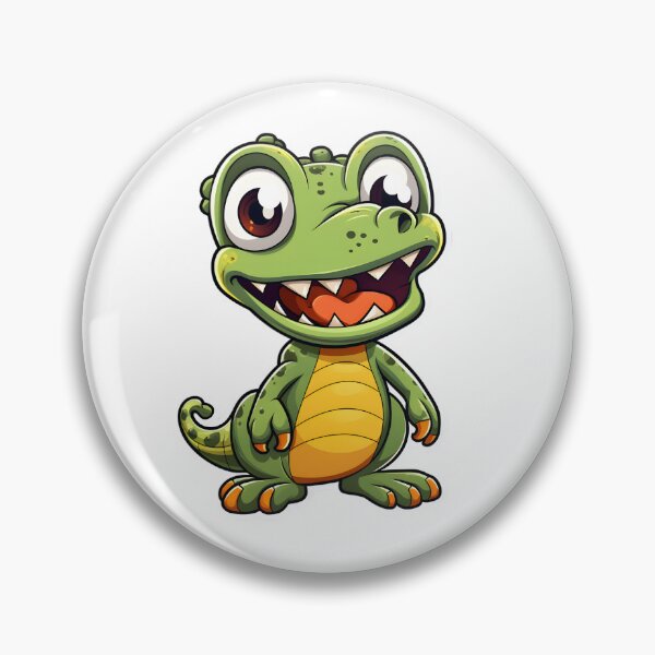 Item preview, Cute smiling crocodile with big round eyes designed and sold by ZappyP.