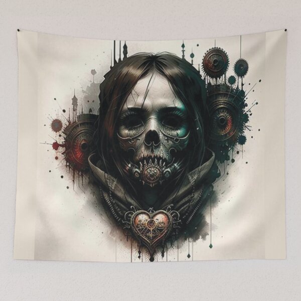 Item preview, Steampunk Skull - Sticker and T-Shirt Design designed and sold by MindAsylum.