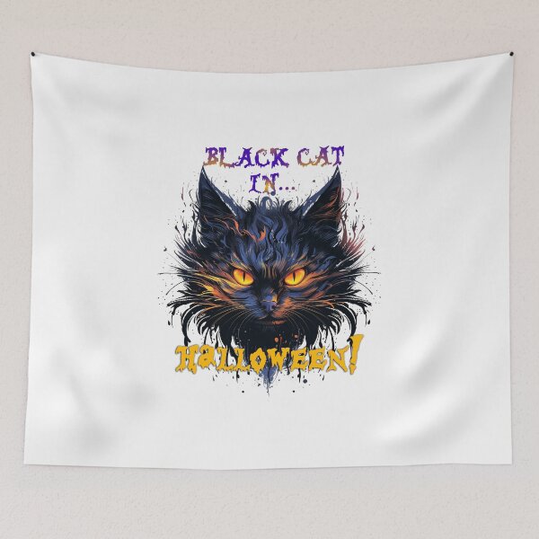 Item preview, The black cat of halloween t-shirt and stickers designed and sold by Mickeymouse2023.