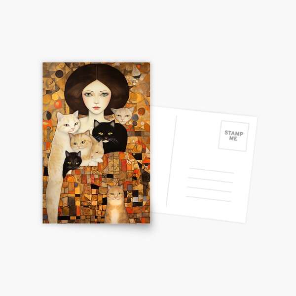 Item preview, Gustav Klimt with Cats designed and sold by VisionDuke.