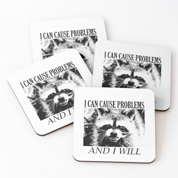 Item preview, I Can Cause Problems Raccoon designed and sold by VintageMedatsu.