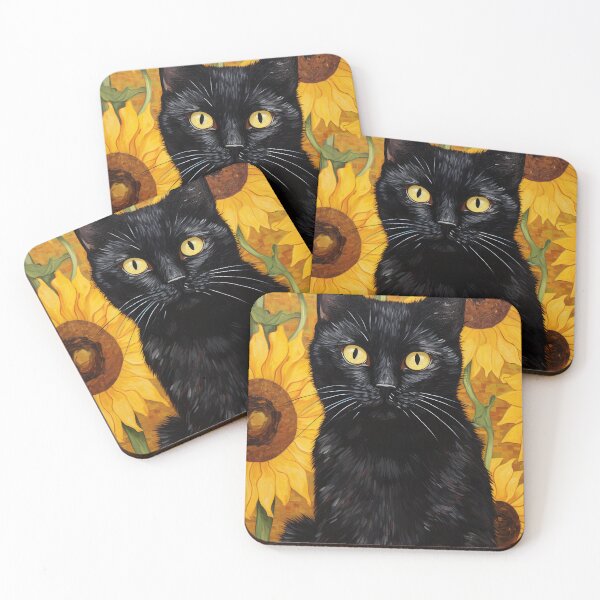 Item preview, Vincent Van Gogh - Black Cat in Sunflowers  designed and sold by VisionDuke.