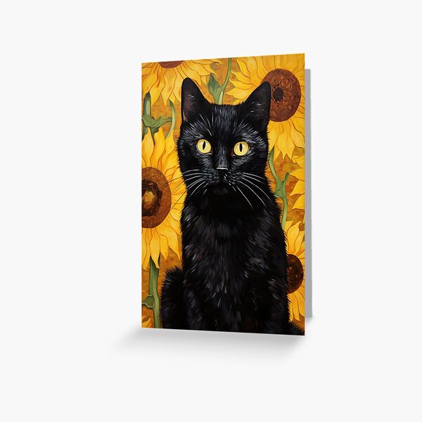Item preview, Vincent Van Gogh - Black Cat in Sunflowers  designed and sold by VisionDuke.