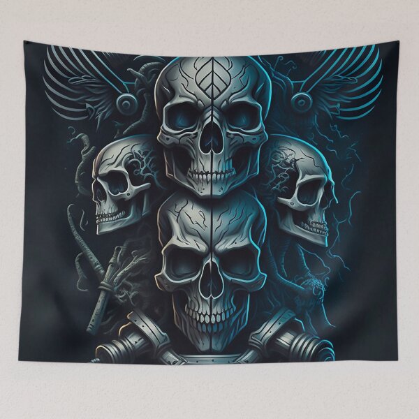 Item preview, tribal skull 8 designed and sold by UTOPIKA.