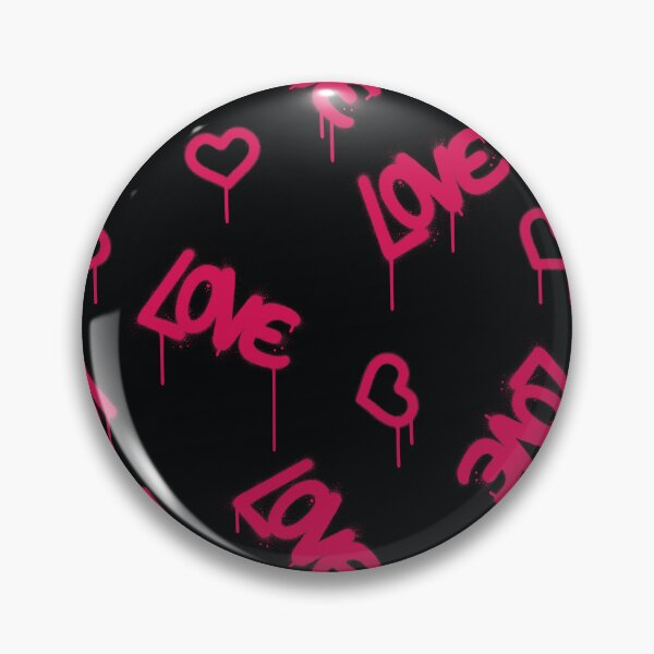 Item preview, love, heart, black and pink, hot pink, spray font, wallpaper, Valentine's day designed and sold by mintdiamond21.