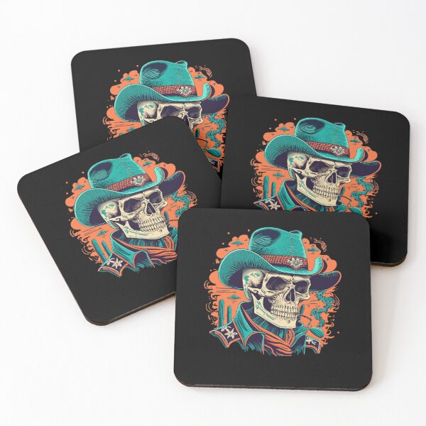 Item preview, Scary vintage Cowboy Skull, Skeleton Sheriff, Happy Halloween, Morbid Hocus Pocus designed and sold by Senseva.