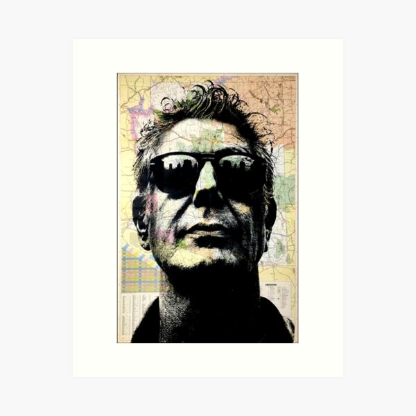 Item preview, anthony bourdain art  map  designed and sold by eyibovarhaanq.