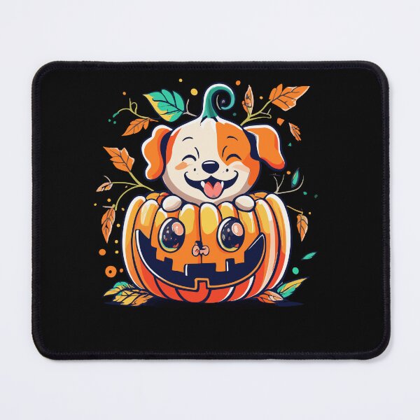 Item preview, Spooky dog with pumpkin, cute jack o' lantern, Happy Halloween, Hocus Pocus designed and sold by Senseva.