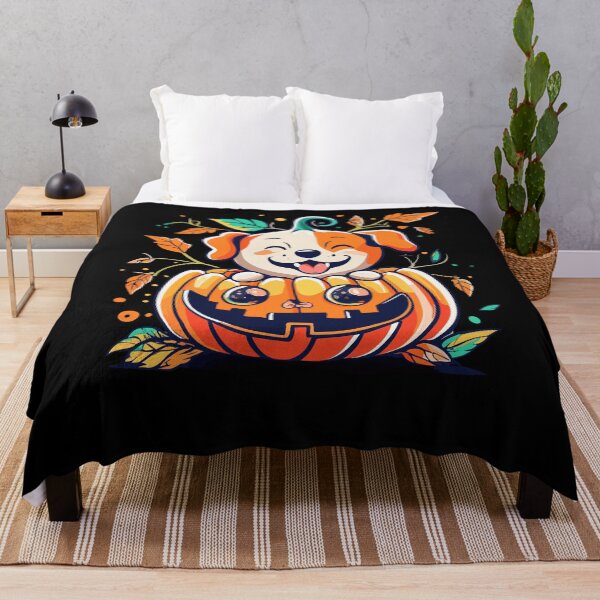 Item preview, Spooky dog with pumpkin, cute jack o' lantern, Happy Halloween, Hocus Pocus designed and sold by Senseva.