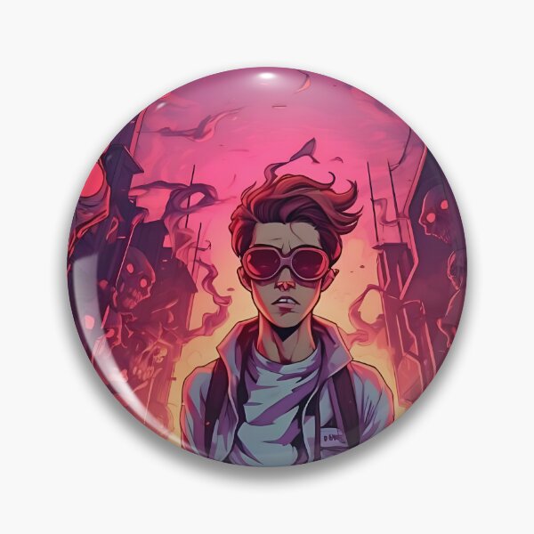 Item preview, Confronting Demons: A young man amidst dark skulls designed and sold by ArrangedDesigns.