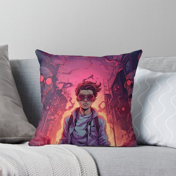 Item preview, Confronting Demons: A young man amidst dark skulls designed and sold by ArrangedDesigns.