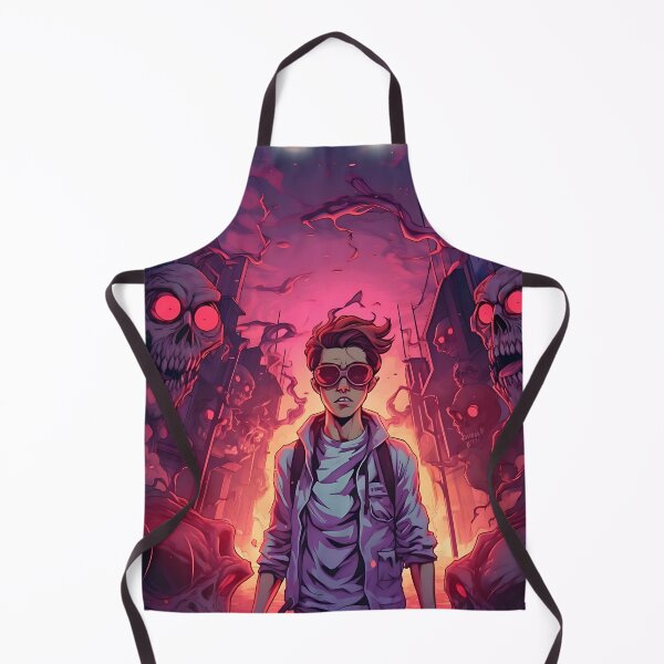 Item preview, Confronting Demons: A young man amidst dark skulls designed and sold by ArrangedDesigns.