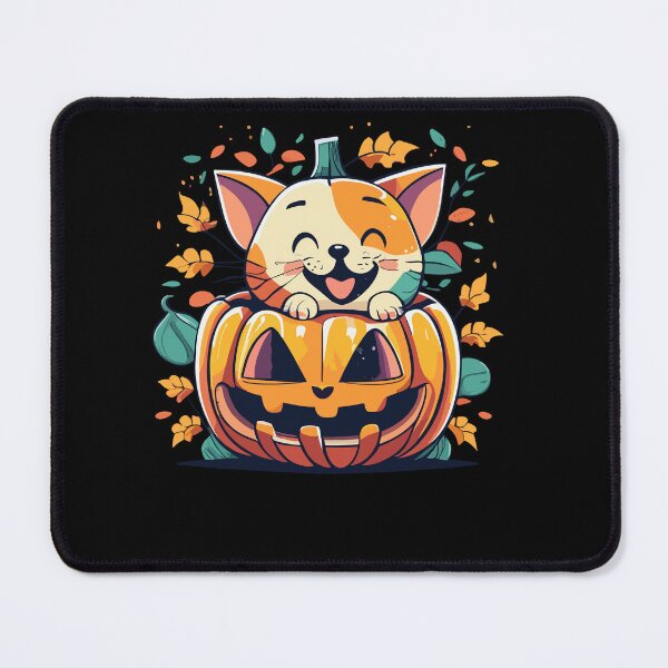 Item preview, Laughing Halloween cat with pumpkin, scary jack o' lantern, Happy Halloween, Hocus Pocus designed and sold by Senseva.