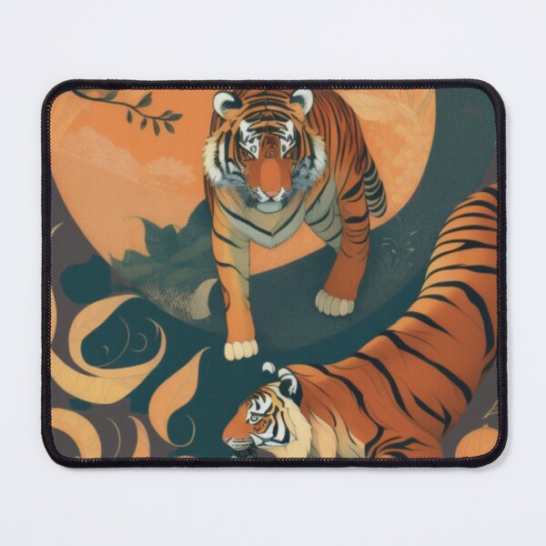 Item preview, Moonlight with Two Tigers  designed and sold by UnveilArt.