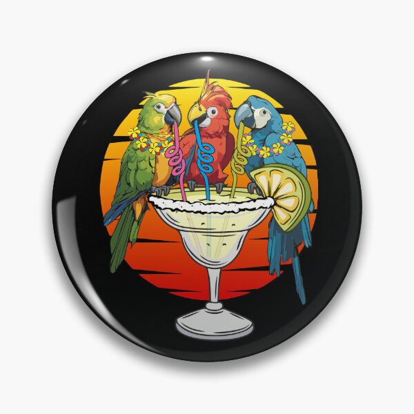 Item preview, Drinking Parrots Birds Margarita Cocktail Summer Vacation Hawaii Lei designed and sold by alenaz.
