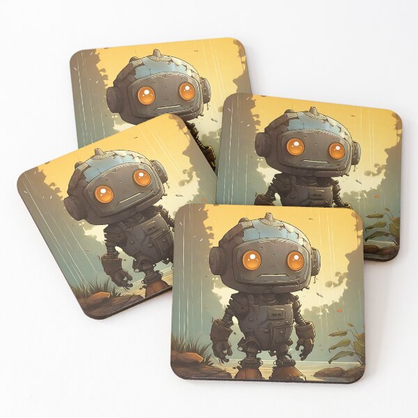 Item preview, RoboGlow: Orange face, yellow eyes designed and sold by ArrangedDesigns.