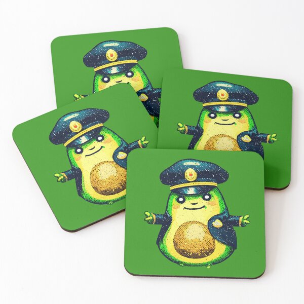Item preview, Retro avocado policeman designed and sold by TomFrontierArt.