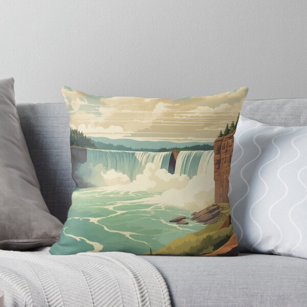 Item preview, A Vintage Travel Illustration of Niagara Falls - Canada  designed and sold by GoodOldVintage.