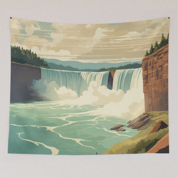 Item preview, A Vintage Travel Illustration of Niagara Falls - Canada  designed and sold by GoodOldVintage.