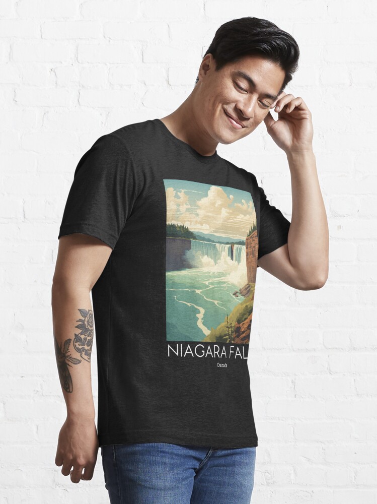 A Vintage Travel Illustration of Niagara Falls - Canada  Essential T-Shirt  for Sale by GoodOldVintage