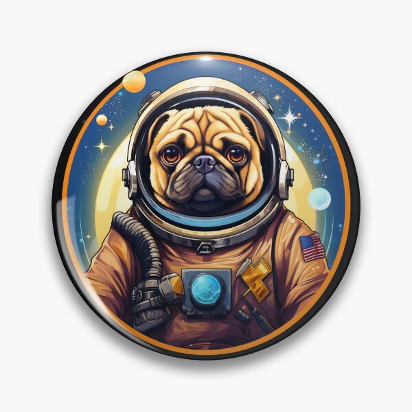 Item preview, Pug In Space Astronaut Dog designed and sold by Basti09.
