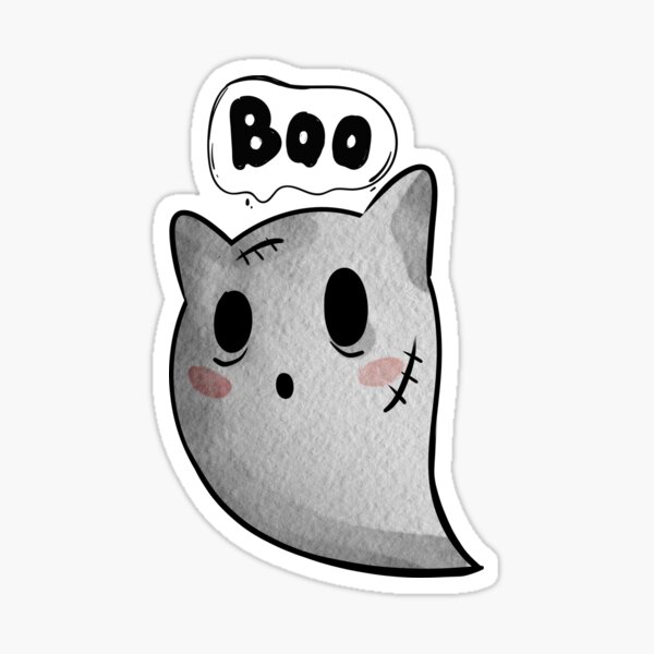 Kitten Ghostie - Halloween Design Sticker