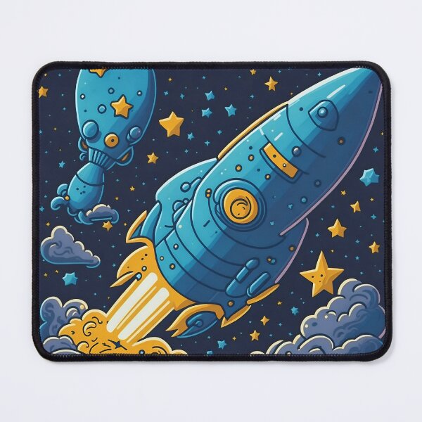 Item preview, A cartoon rocket ship with a groovy design. designed and sold by SothaStore.