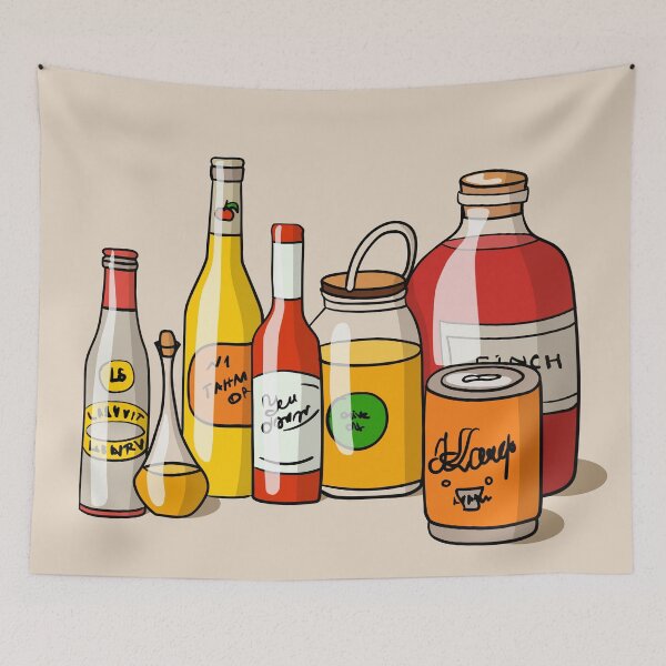 Item preview, Vector doodle hand drawn jars and bottles designed and sold by Familyshmot.