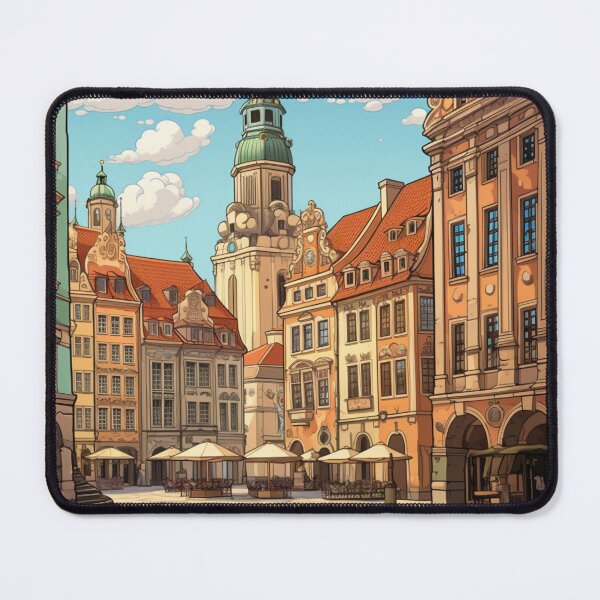 Item preview, A Vintage Travel Illustration of Warsaw - Poland designed and sold by GoodOldVintage.