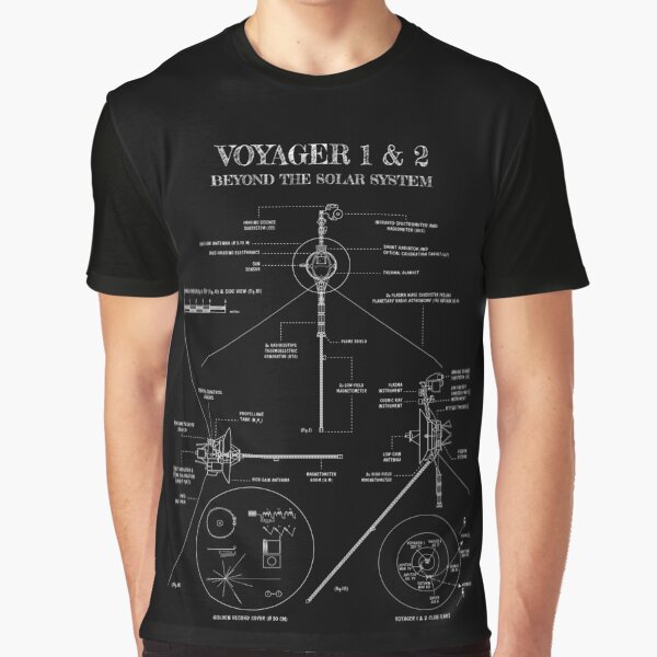 Item preview, Voyager. Deep Space Exploration Probes (White Stencil - No Background) designed and sold by BGALAXY.