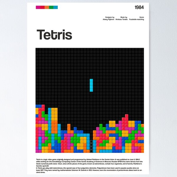 Item preview, Tetris video game poster designed and sold by paulrommer.