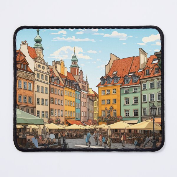 Item preview, A Vintage Travel Illustration of Warsaw - Poland designed and sold by GoodOldVintage.