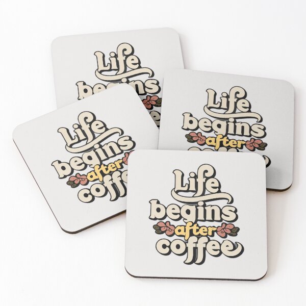 Item preview, Life Begins After Coffee - Coffee Lover Quote designed and sold by Emaga Digital Studio.