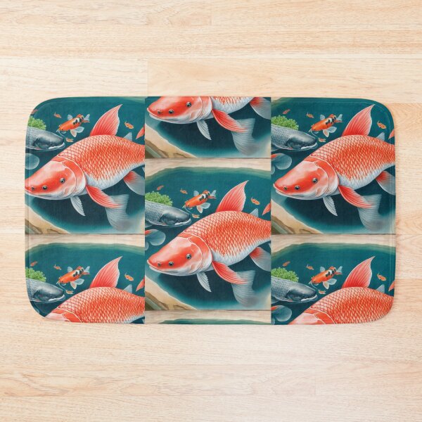 Item preview, Koi fish hawai , An orange cat fish with three eyes swimming in the water in aquarium designed and sold by sosmod1.