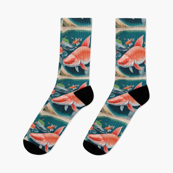 Item preview, Koi fish hawai , An orange cat fish with three eyes swimming in the water in aquarium designed and sold by sosmod1.